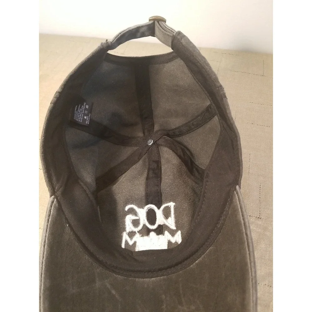 Dog Mom  Women's‎ Gray 100%Cotton Adjustable Hat Distressed Pets - Picture 9 of 9